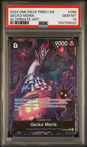 ONE PIECE PRB01 - 086 GECKO MORIA ALT ART PSA 10 - Foto 1 di 2