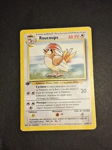 ÉDITION 1 Carte Pokémon Roucoups 22/102 Set De Base Wizards Français - Picture 1 of 10