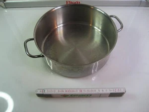 Gastro Edelstahl Profi Kochtopf ohne Deckel Ø ca 25,5 cm Metallgriffe  98B - Bild 1 von 2