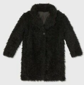 Art Class Girl’s Fuzzy Sherpa Coat, Black, New, Sz 6/6X - Picture 1 of 4