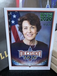 2020 DECISION JACKY ROSEN GREEN FOIL ELECTION DAY NOV 3RD INSERT CARD #d 5/10