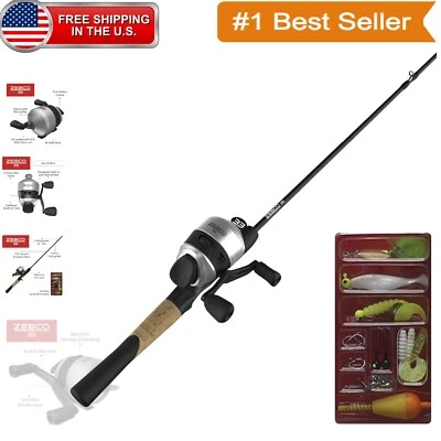33 Spincast Reel & 5-Foot 6-Inch Fishing Rod Combo with 29-Piece Tackle Set - Image 1 of 4