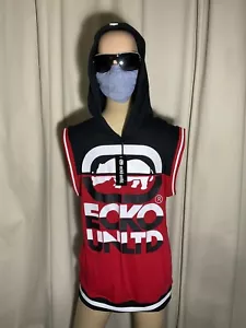 Ecko Unltd Mens Hoodie Pullover Sweat Shirt Vest Rhino Red/Black New With Tag - Picture 1 of 6