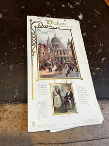 Antique 1911 Raphael Tuck & Sons Dickens Flip Calendar No. 3392 Christmas - Picture 1 of 8