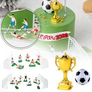 Soccer Football Cake Set Topper Decorations Birthday Cakes Ornaments Decor A6G8