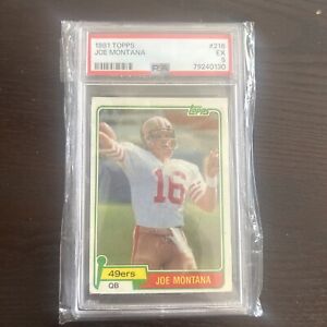 Joe Montana 1981 Topps Football  Rookie  #216 PSA 5 49ers RC GRADED