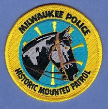MILWAUKEE WISCONSIN POLICE HISTORIC MOUNTED PATROL SHOULDER PATCH