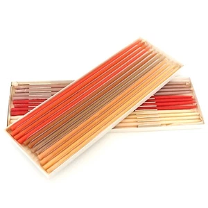 Vintage Colonial Candle of Cape Cod 24 FLOWER TAPERS 15" Autumn Brown Orange B7 - Picture 1 of 8