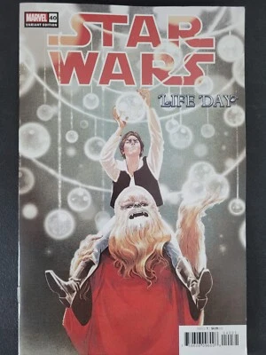 STAR WARS #40 (2024) MARVEL COMICS HAN SOLO & CHEWBACCA LIFE DAY VARIANT COVER - Image 1 of 2
