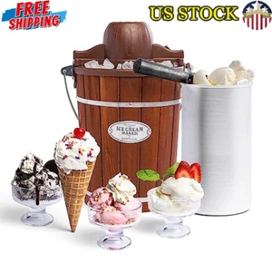 Electric Ice Cream Maker Soft Serve Homemade Yogurt Gelato Kitchen Appliance New - Picture 1 of 6