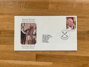 ST LUCIA 2005 FDC POPE JOHN PAUL II MEMORIAM - Picture 1 of 1