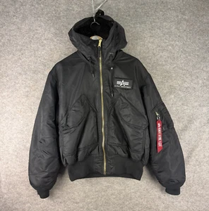 Chaqueta Alpha Industries Flyers CWU-45 P1H1 Para Hombres Grande Negra Bombardero Cremallera Completa - Imagen 1 de 16
