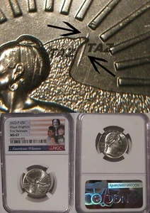 2022 P Maya Angelou 25c NGC MS 67 Quarter FIRST RELEASES Die Gouge Twig ERROR - Picture 1 of 3