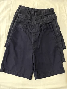 Tom Sawyer Uniform Boys Shorts 28 Husky Navy 3 shorts Adjustable Waist - Picture 1 of 6