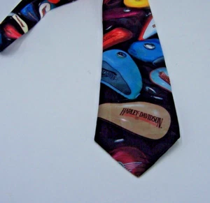 1993 Harley Davidson Motorcycles Official Tanks Design Tie Ralph Marlin Vintage - Picture 1 of 3