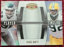 2008 Donruss Gridiron Gear REGGIE WHITE GOLD Player Timeline #PT-1 SP Eagles 