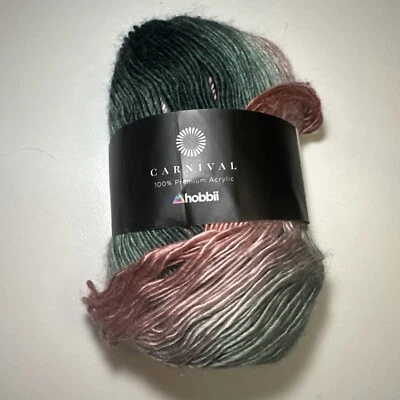 Hobbii Carnival Yarn DK (Pink To Green Shine) Soft 262 Yd Premium Acrylic - Image 1 of 3
