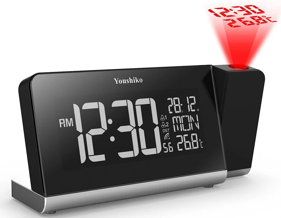 Projection Clock  Radio Control  UK Version  with Colour Changing Display - Image 1 of 4