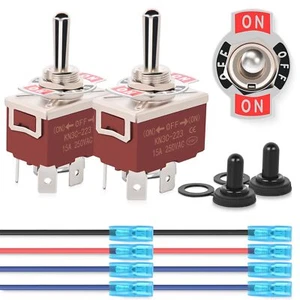 Nilight 4Pin Reverse Polarity Toggle Switch 2PCS 12V Momentary Rocker Switches - Picture 1 of 9