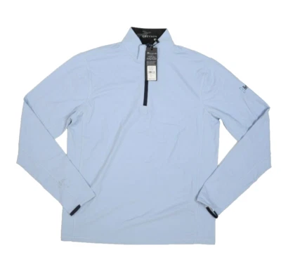 Chaqueta de Golf Italiana Greyson 1/4 Cremallera Tate Pullover Azul Lobo Claro MARCADA Para Hombres M Foto 1 de 4