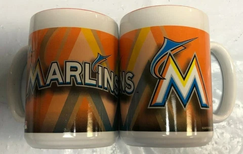Miami Marlins MLB 15oz 2 Tone Sublimated Coffee Mug SET OF 2 Cover