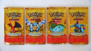 Pokemon Empty EXPEDITION BASE SET Booster Pack Wrappers x4 (2002) - Picture 1 of 7