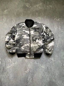 Ma-1 Flyers Mens Intermediate Bomber Jacket Military Camo Print Size Large - Picture 1 of 15