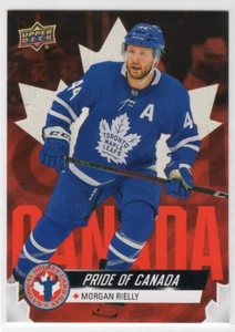 Morgan Rielly 2022 Upper Deck National Card Day Pride of Canada Maple Leafs - Foto 1 di 1