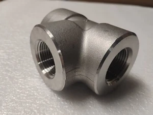 Tee 1" NPT Forged 316 Stainless Steel Tee NSA182F304/F304LHN B16 3M 1 TAIWAN - Picture 1 of 5