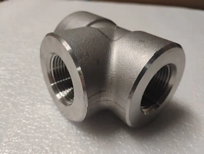 Tee 1" NPT Forged 316 Stainless Steel Tee NSA182F304/F304LHN B16 3M 1 TAIWAN - Image 1 of 4