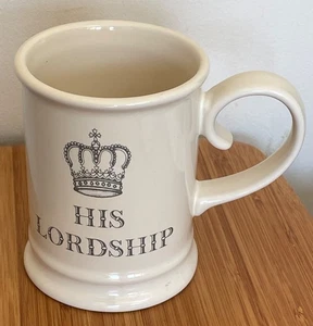 DAVID MASON DESIGN Mug - 'His Lordship' - Cream Majestic 10.5 x 8cm - Picture 1 of 5