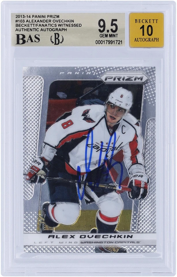 Tarjeta firmada por Alexander Ovechkin Capitals 2013-14 Panini Prizm #103 BAS 9,5/10 Foto 1 de 3