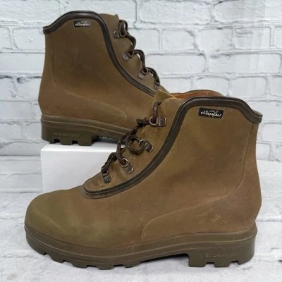 Le Chameau Men's Nairobi Boots Size 9 Brown Rubber Leather Lined Discontinued 6" - Image 1 of 4