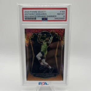 2020-21 Select Anthony Edwards Rookie Premier Shimmer Red White Orange PSA 8 - Picture 1 of 2