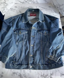 Chaqueta De Colección Wrangler Hero Para Hombre Talla Grande Azul Denim Tareas Granero Trabajo Camionero Usada en Excelente Condición - Imagen 1 de 6