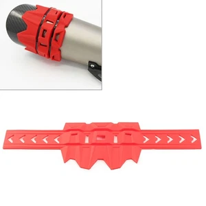 Auspuff Endrohr Guard Protector Cover Universal Motorrad Zubehör Rot - Picture 1 of 10