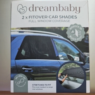 Fitover Parasoles Ventana Coche para Bebé Fundas Ventanas Elásticas - Paquete de 2, Negro  Foto 1 de 2