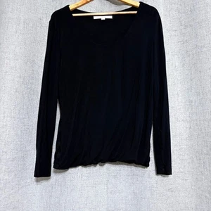 Nordstrom Collection Top Women XL Black Blouse Viscose Flowy Soft Balloon Hem - Picture 1 of 5