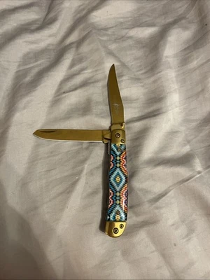 7.5" Classic Folding Double Blade SPRING Open Assisted TACTICAL Pocket Knife - Image 1 of 4