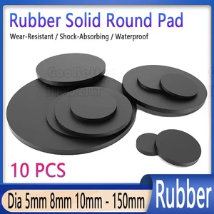 Solid Round Rubber Pads Disc Sheet Gasket Dia 5 mm - 150 mm Thick 1 mm - 10 mm - Picture 1 of 6