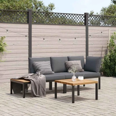 Gartenmöbel Sofa Gartenbank Garten Garnitur Lounge Sitzgruppe Aluminium vidaXL - Bild 1 von 2