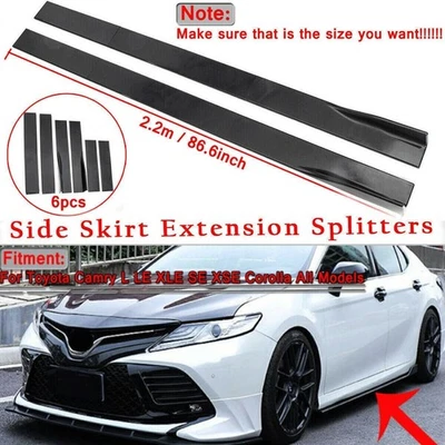 Glossy Black 86.6'' Side Skirt Extension Splitter Lip For Subaru WRX STI/Liberty - image 1 of 4