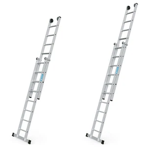 Zarges Stufen- Schiebeleiter Everest Plus 2E 2-teilig Anlegeleiter Anstellleiter - Bild 1 von 4