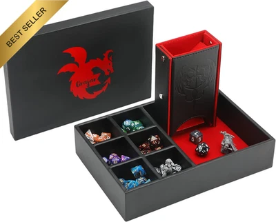 3in1 DND Dice Tray Tower with Storage Box Lid for RPG DND MTG Games - image 1 of 4