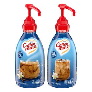 Nestlé Coffee Mate macchina caffè vaniglia francese bottiglia pompa liquido 50,7 fl oz - Foto 1 di 12