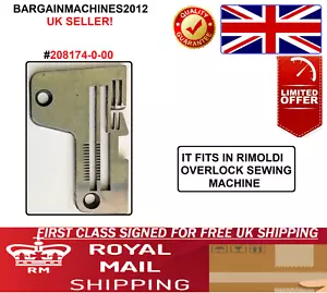 REMOLDI OVERLOCK NEEDLE PLATE GENUINE 208174-0-00 INDUSTRIAL SEWING MACHINE PART - Picture 1 of 5