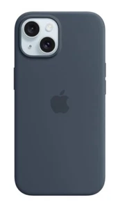 Apple iPhone 15 Plus Silicone Case mit MagSafe Silikon Strom Blue Blau Original - Bild 1 von 1