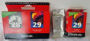 Cartucce di inchiostro originali Lexmark 28 nero 29 (3) colori per X5075 X2500 X5490 Z1300 - Foto 1 di 4