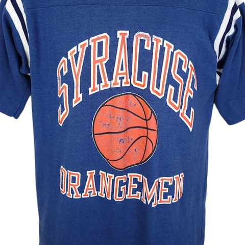 Syracuse Orange T Shirt Jersey Vintage 80s NCAA Basketball Made In USA Medium Cover