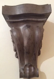 BN Handcrafted Wood Baroque Shabby Chic PalmaGrey Decorative CORBEL/Wall console - Picture 1 of 10